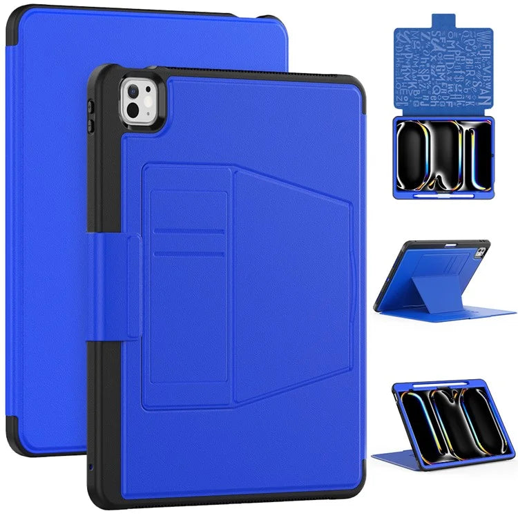 Style B For iPad Pro 13 (2024) Stand Case PC+TPU+PU Shockproof Tablet Cover with Card Slots