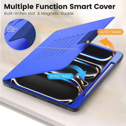 Style B For iPad Pro 13 (2024) Stand Case PC+TPU+PU Shockproof Tablet Cover with Card Slots