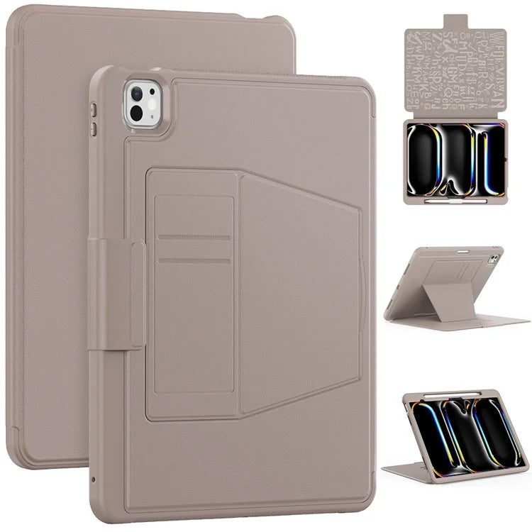 Style B For iPad Pro 13 (2024) Stand Case PC+TPU+PU Shockproof Tablet Cover with Card Slots