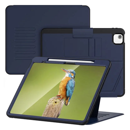 For iPad Air 13 (2024) Case with Card Slots PC+TPU+PU U-Shape Stand Tablet Cover