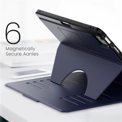 For iPad Air 13 (2024) Case with Card Slots PC+TPU+PU U-Shape Stand Tablet Cover