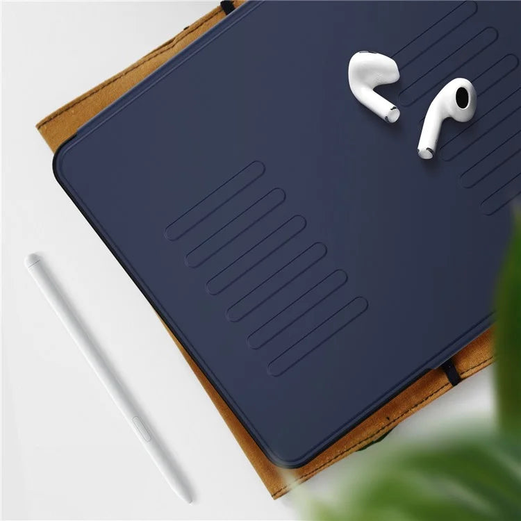 For iPad Air 13 (2024) Case with Card Slots PC+TPU+PU U-Shape Stand Tablet Cover