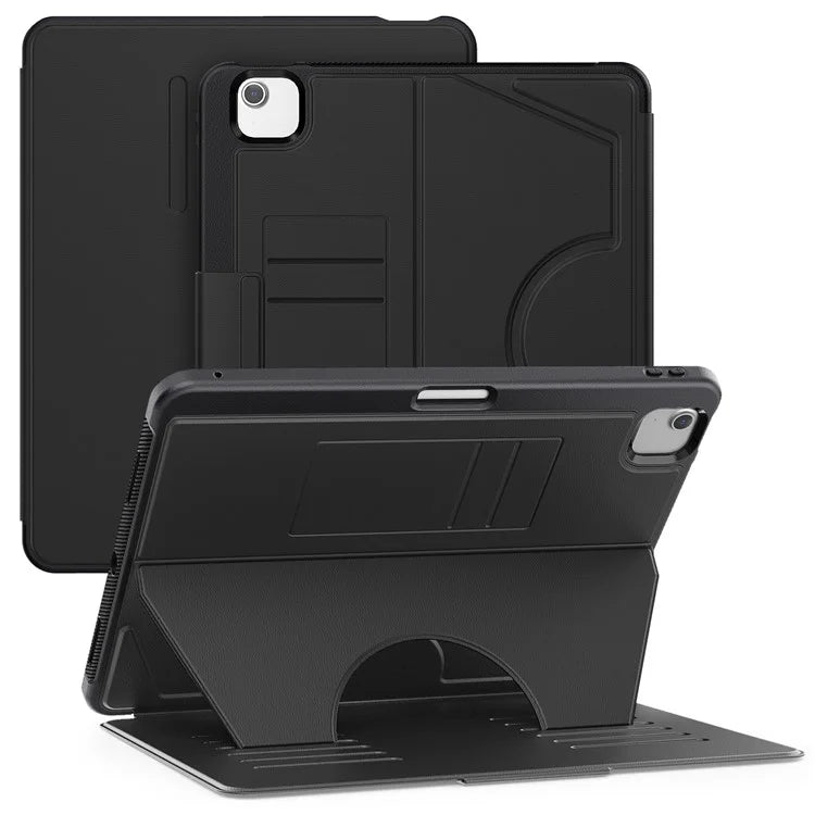 For iPad Air 13 (2024) Case with Card Slots PC+TPU+PU U-Shape Stand Tablet Cover