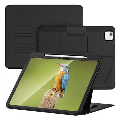 For iPad Air 13 (2024) Case with Card Slots PC+TPU+PU U-Shape Stand Tablet Cover