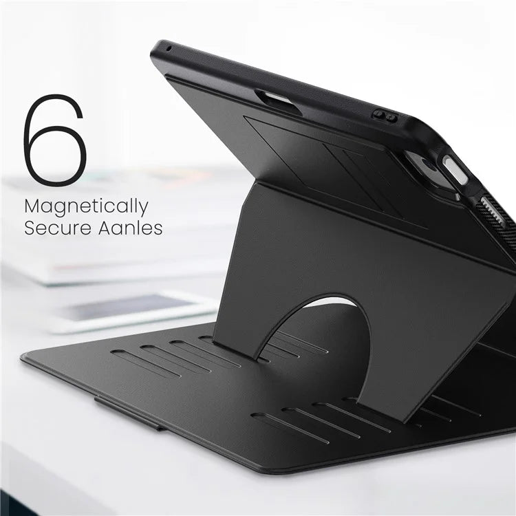 For iPad Air 13 (2024) Case with Card Slots PC+TPU+PU U-Shape Stand Tablet Cover