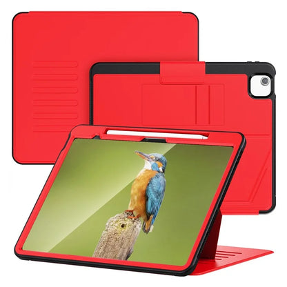 For iPad Air 13 (2024) Case with Card Slots PC+TPU+PU U-Shape Stand Tablet Cover