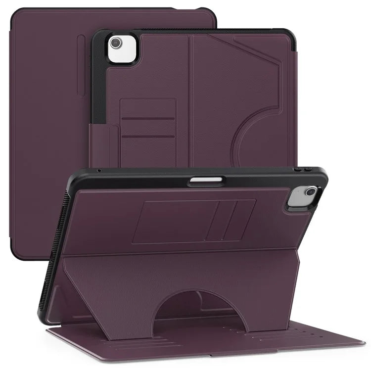 For iPad Air 13 (2024) Case with Card Slots PC+TPU+PU U-Shape Stand Tablet Cover