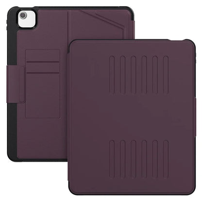 For iPad Air 13 (2024) Case with Card Slots PC+TPU+PU U-Shape Stand Tablet Cover