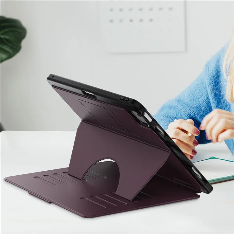 For iPad Air 13 (2024) Case with Card Slots PC+TPU+PU U-Shape Stand Tablet Cover