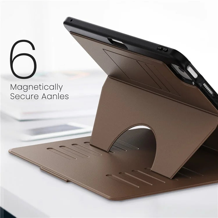 For iPad Air 13 (2024) Case with Card Slots PC+TPU+PU U-Shape Stand Tablet Cover