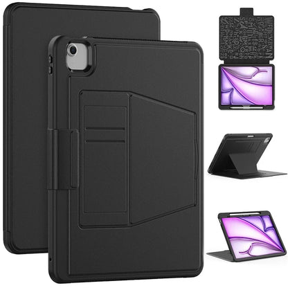 Style B For iPad Air 13 (2024) Stand Case PC+TPU+PU Card Slots Tablet Cover Auto Wake / Sleep