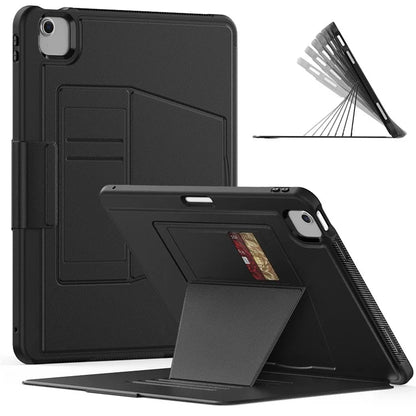 Style B For iPad Air 13 (2024) Stand Case PC+TPU+PU Card Slots Tablet Cover Auto Wake / Sleep