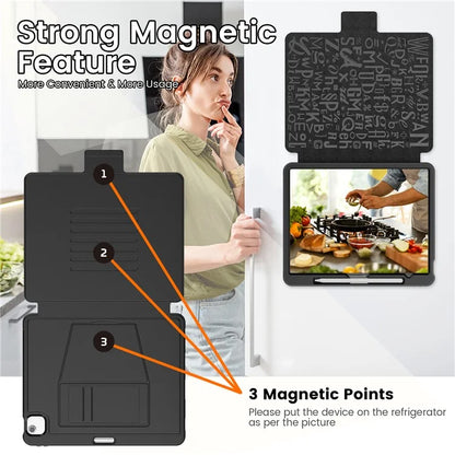 Style B For iPad Air 13 (2024) Stand Case PC+TPU+PU Card Slots Tablet Cover Auto Wake / Sleep