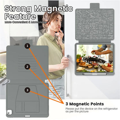 Style B For iPad Air 13 (2024) Stand Case PC+TPU+PU Card Slots Tablet Cover Auto Wake / Sleep