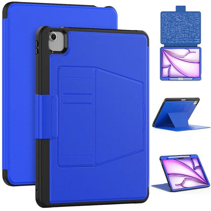 Style B For iPad Air 13 (2024) Stand Case PC+TPU+PU Card Slots Tablet Cover Auto Wake / Sleep
