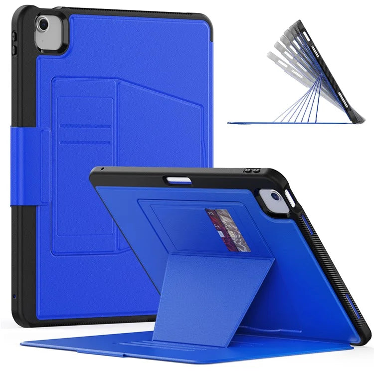Style B For iPad Air 13 (2024) Stand Case PC+TPU+PU Card Slots Tablet Cover Auto Wake / Sleep