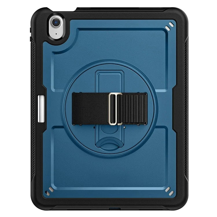 For iPad Air 11 (2024) Case Kickstand PC+TPU Tablet Cover with Shoulder Strap