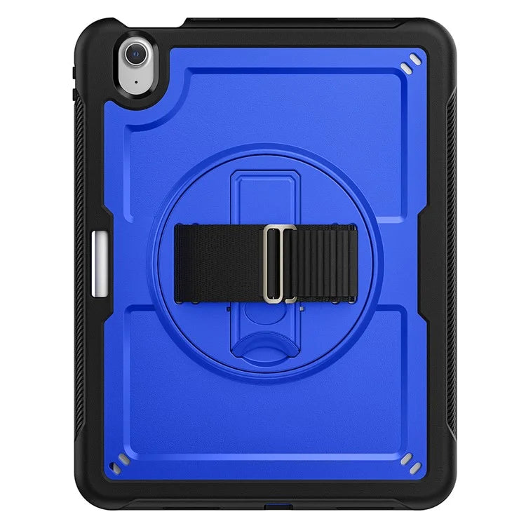 For iPad Air 11 (2024) Case Kickstand PC+TPU Tablet Cover with Shoulder Strap