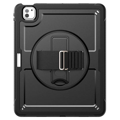 For iPad Pro 11 (2024) Case Heat Dissipation PC+TPU Tablet Cover Rotating Hand Strap Kickstand