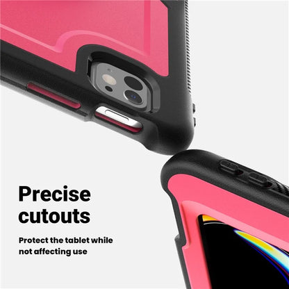 For iPad Pro 11 (2024) Case Heat Dissipation PC+TPU Tablet Cover Rotating Hand Strap Kickstand