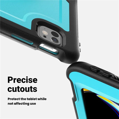 For iPad Pro 11 (2024) Case Heat Dissipation PC+TPU Tablet Cover Rotating Hand Strap Kickstand