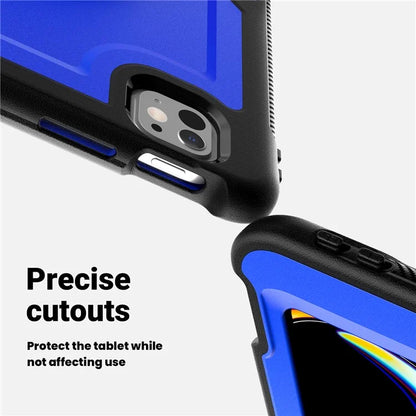 For iPad Pro 11 (2024) Case Heat Dissipation PC+TPU Tablet Cover Rotating Hand Strap Kickstand