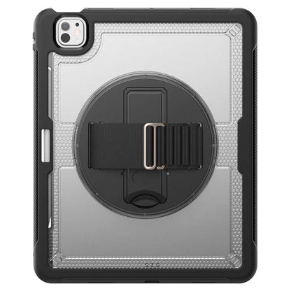 For iPad Pro 11 (2024) Case Heat Dissipation PC+TPU Tablet Cover Rotating Hand Strap Kickstand