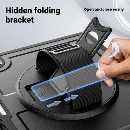 For iPad Pro 13 (2024) Case PC+TPU Tablet Cover Heat Dissipation Rotating Kickstand