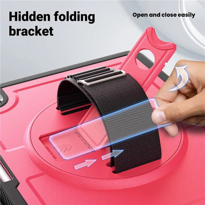 For iPad Pro 13 (2024) Case PC+TPU Tablet Cover Heat Dissipation Rotating Kickstand
