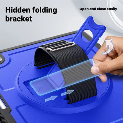 For iPad Pro 13 (2024) Case PC+TPU Tablet Cover Heat Dissipation Rotating Kickstand