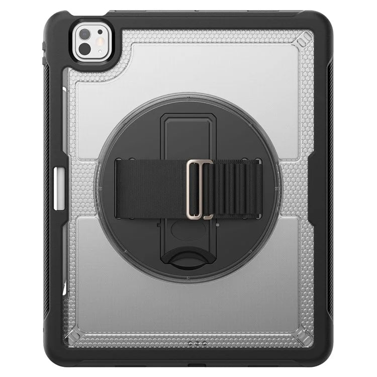 For iPad Pro 13 (2024) Case PC+TPU Tablet Cover Heat Dissipation Rotating Kickstand