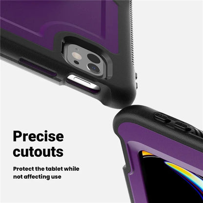 For iPad Pro 13 (2024) Case PC+TPU Tablet Cover Heat Dissipation Rotating Kickstand