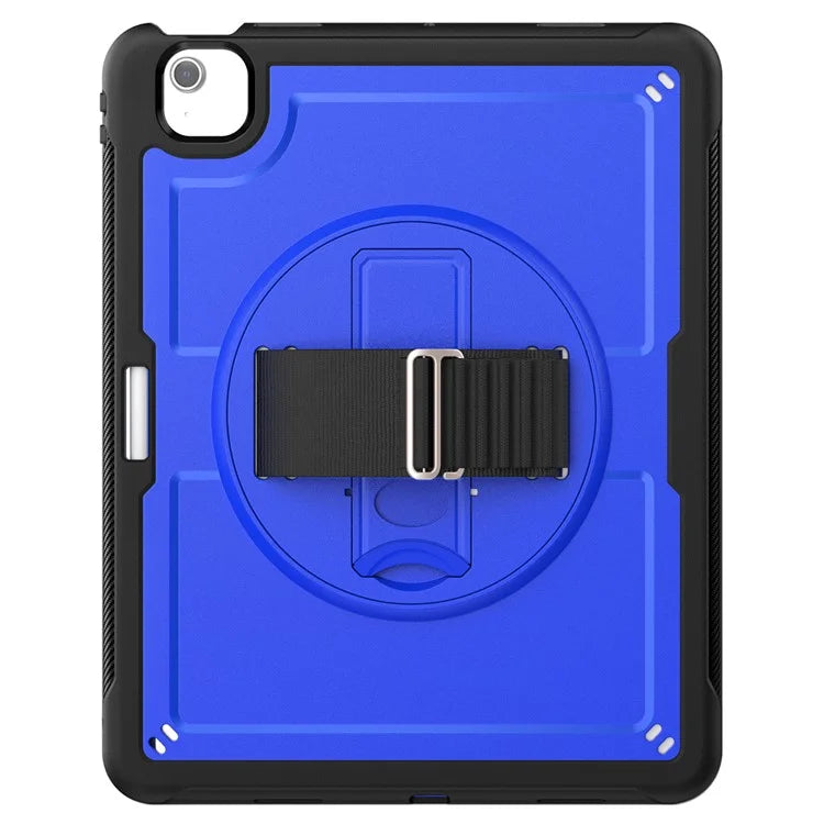 For iPad Air 13 (2024) Kickstand Case PC+TPU Tablet Cover with Shoulder Strap