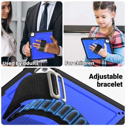 For iPad Air 13 (2024) Kickstand Case PC+TPU Tablet Cover with Shoulder Strap