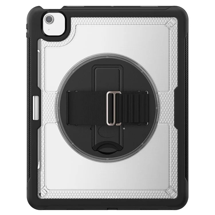 For iPad Air 13 (2024) Kickstand Case PC+TPU Tablet Cover with Shoulder Strap