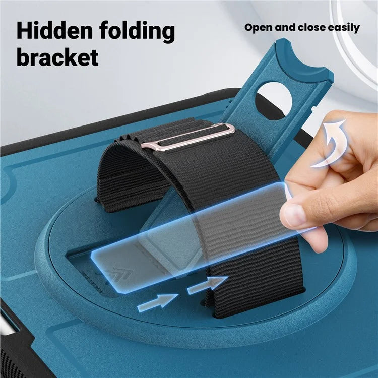 For iPad Air 13 (2024) Case Heat Dissipation PC+TPU Tablet Cover with Kickstand
