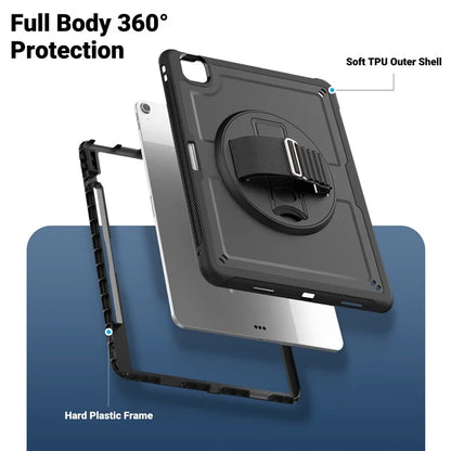 For iPad Air 13 (2024) Case Heat Dissipation PC+TPU Tablet Cover with Kickstand