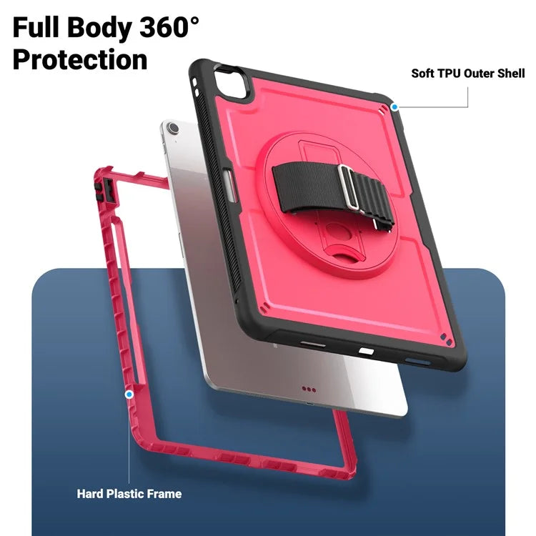 For iPad Air 13 (2024) Case Heat Dissipation PC+TPU Tablet Cover with Kickstand