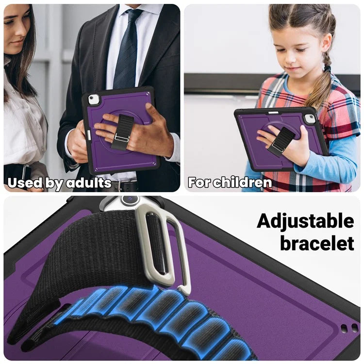 For iPad Air 13 (2024) Case Heat Dissipation PC+TPU Tablet Cover with Kickstand