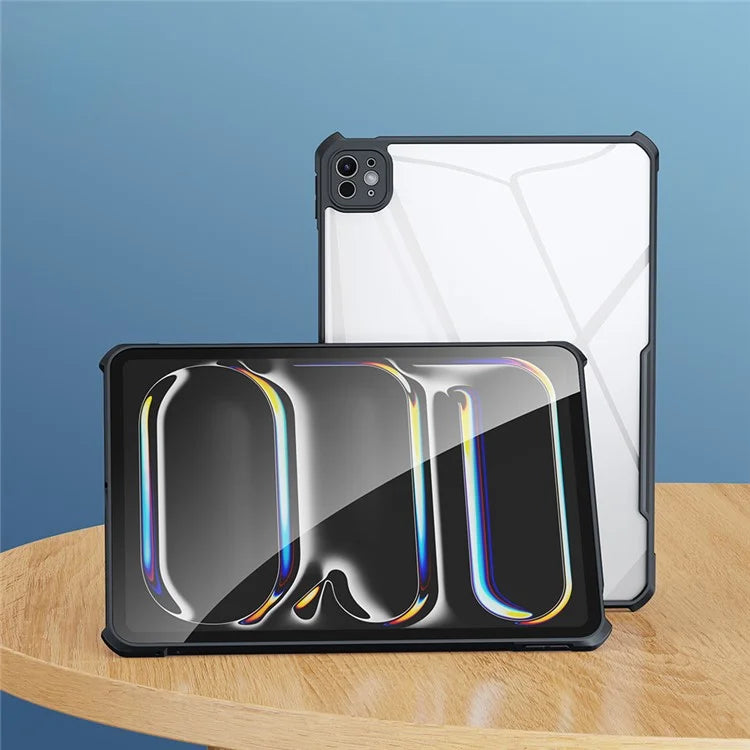XUNDD For iPad Pro 11 (2024) Drop Protection Tablet Case Transparent Acrylic+TPU Slim Cover