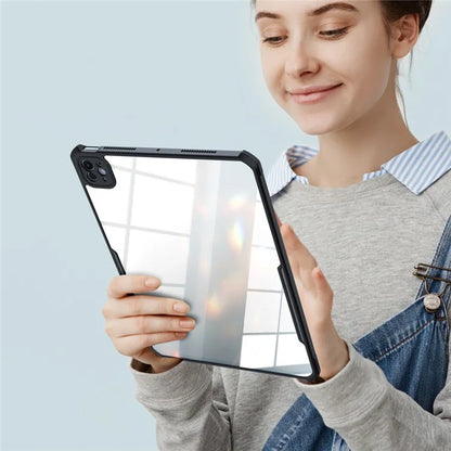 XUNDD For iPad Pro 11 (2024) Drop Protection Tablet Case Transparent Acrylic+TPU Slim Cover