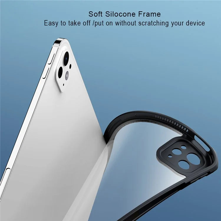 XUNDD For iPad Pro 11 (2024) Drop Protection Tablet Case Transparent Acrylic+TPU Slim Cover