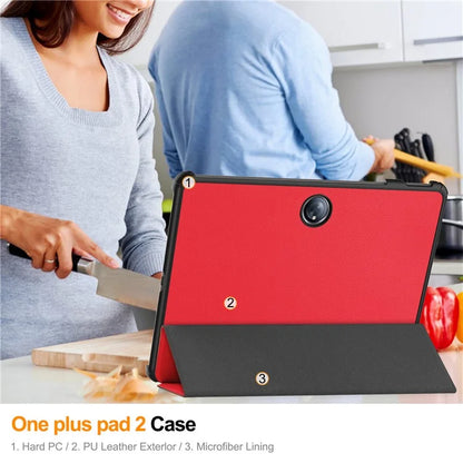 For OnePlus Pad 2 Case Shockproof Leather Stand Tablet Cover