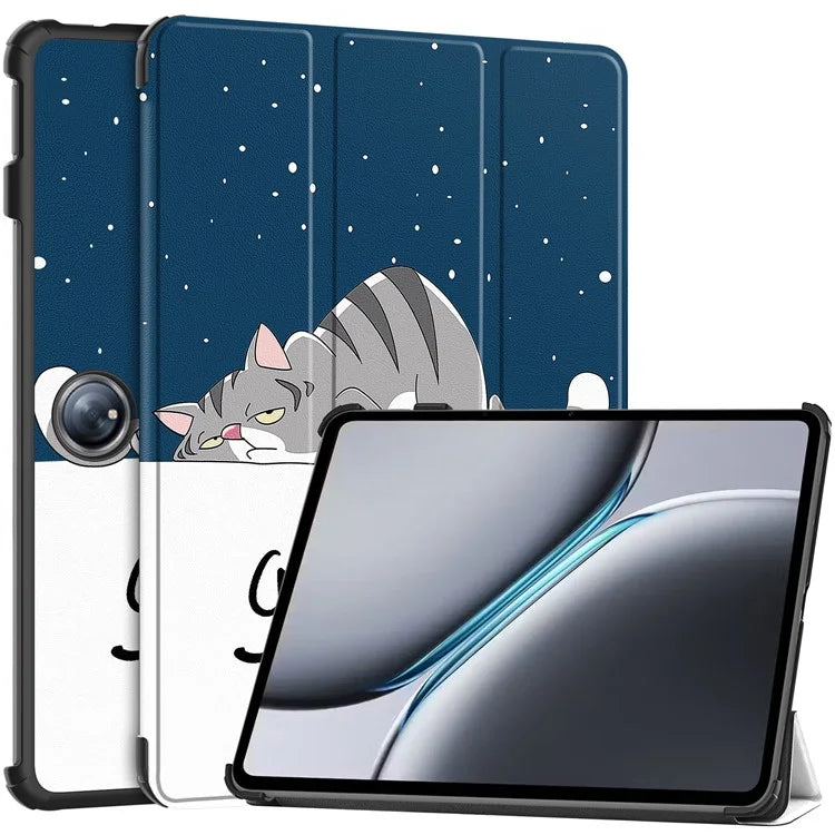 For OnePlus Pad 2 Stand Case Pattern Print Leather Tablet Cover