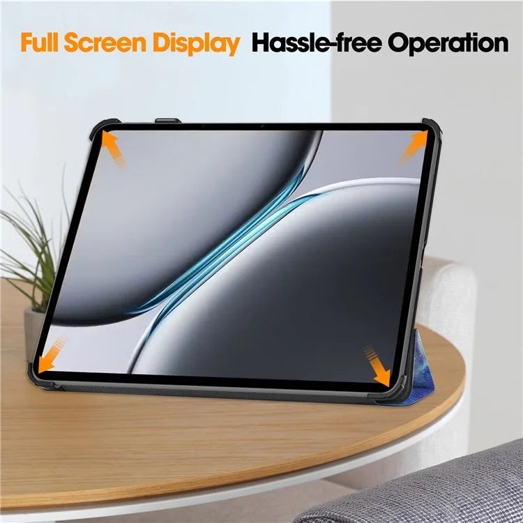 For OnePlus Pad 2 Stand Case Pattern Print Leather Tablet Cover