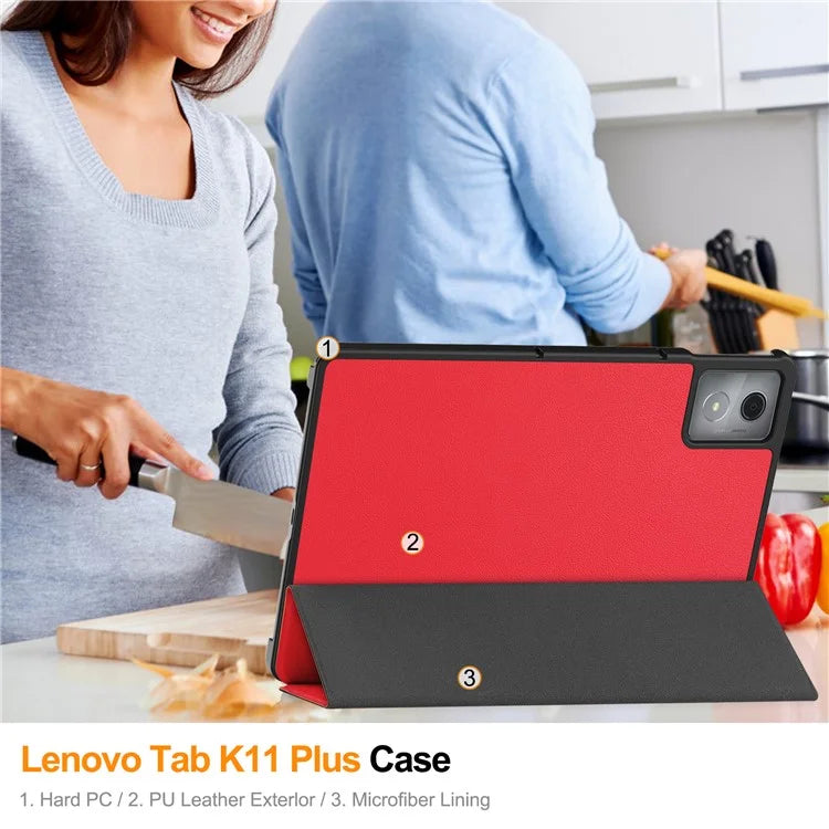 For Lenovo Tab K11 Plus Shockproof Case Leather Stand Tablet Cover