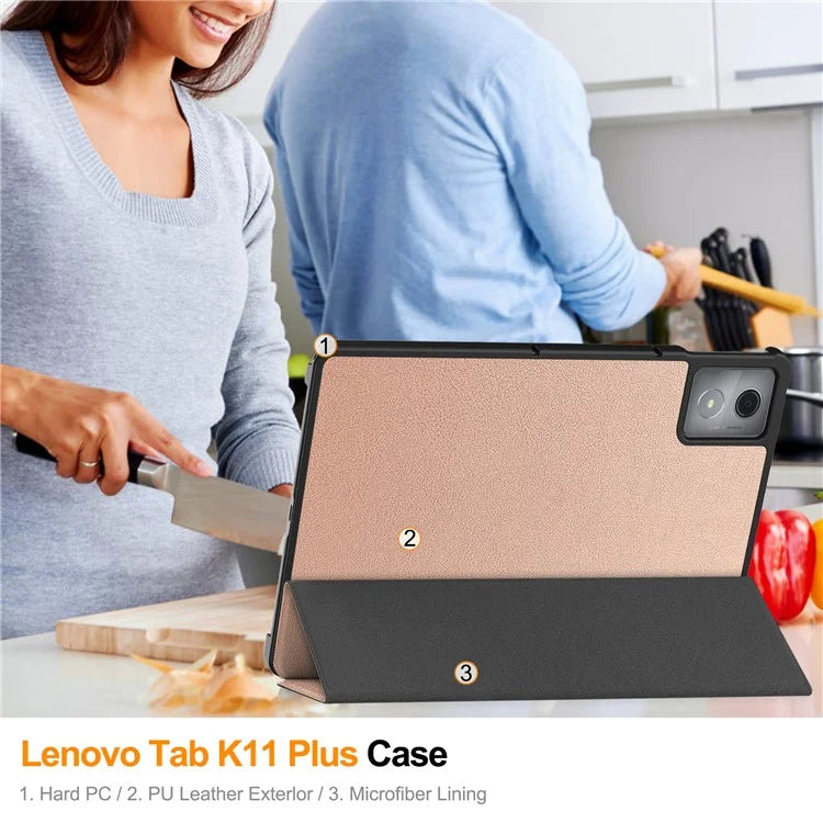 For Lenovo Tab K11 Plus Shockproof Case Leather Stand Tablet Cover