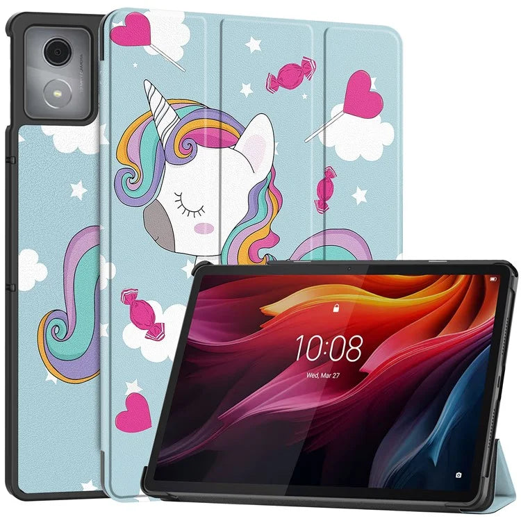 For Lenovo Tab K11 Plus Case Pattern Print Leather Tablet Cover with Stand