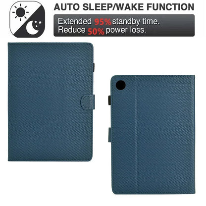 For Samsung Galaxy Tab A9+ Case PU Leather Tablet Cover with Card Slots Stand