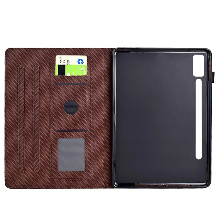For Lenovo Tab P12 Leather Case Carbon Fiber Texture Tablet Cover Stand View